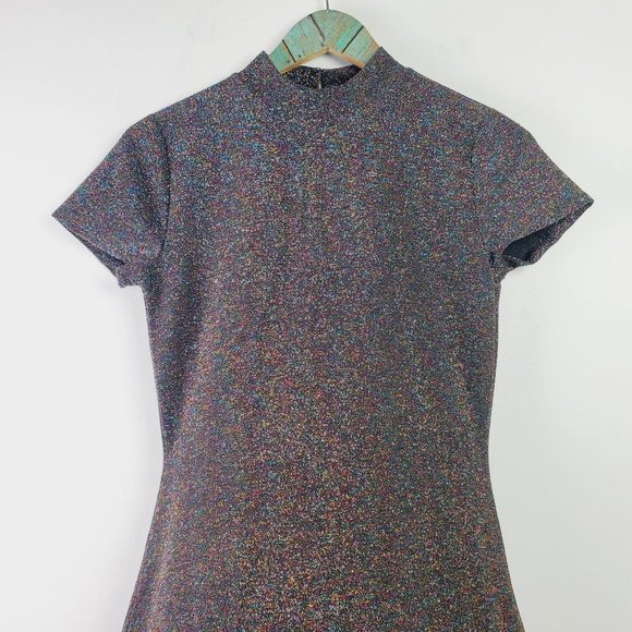 Forever 21 Multi-Color Sparkle Mini Dress Sz S NWT - Picture 2 of 12